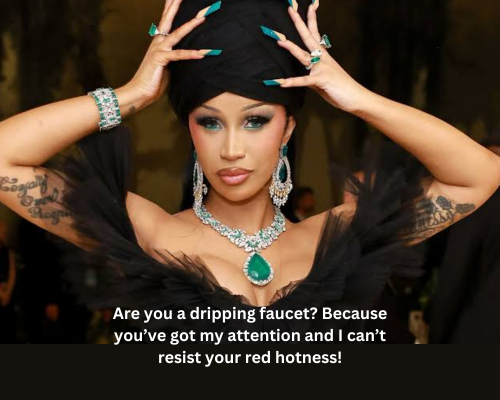 Cardi B red hotness line