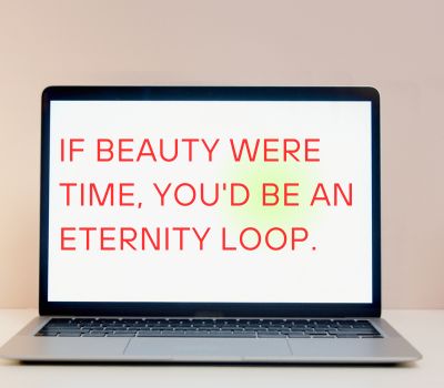 laptop eternity loop flirty line