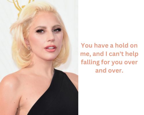 lady gaga can't help falling for you line