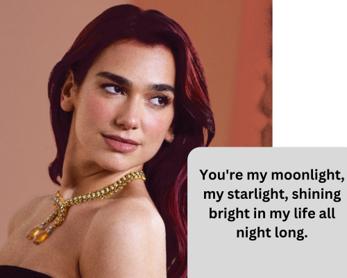 dua lipa moonlight, starlight lyrics as pickup line