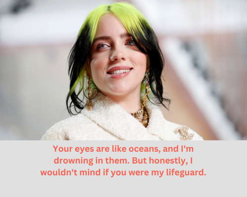 Belie Ellish's ocean eye pickup lines