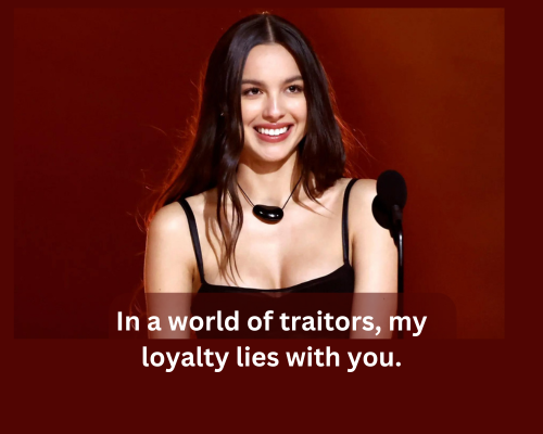 in the world full of traitor you are olivia rodrigo to me